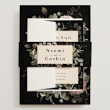 "Peonies & Sage" - Wedding Invitations in Fawn by Susan Moyal - Assembled with Belly Band