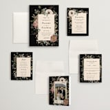 "Peonies & Sage" - Wedding Invitations in Fawn by Susan Moyal - Invitation Suite