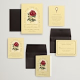 "Enchanted Rose from Disney's Beauty & The Beast" - Wedding Invitations in Mimosa by Leah Bisch - Invitation Suite