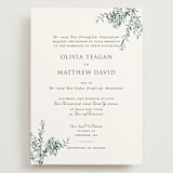 "Fresh Sage" - Wedding Invitations in Olive by Christie Kelly - Front