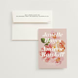 "July Garden" - Wedding Invitations in Petal by Olivia Kanaley Inman - Invitation with Envelope