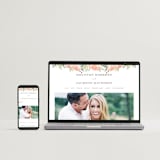 "Peony Wreath" - Wedding Invitations in Peach by Joanna Griffin - FREE Wedding Website