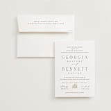 "City Center" - Wedding Invitations in Cotton by Erin L. Wilson - Invitation with Envelope