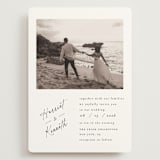 "Scripted Elegance" - Wedding Invitations in Linen by Ana de Sousa - Front