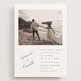 "Scripted Elegance" - Wedding Invitations in Linen by Ana de Sousa - Front