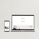 "Scripted Elegance" - Wedding Invitations in Linen by Ana de Sousa - FREE Wedding Website