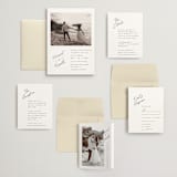 "Scripted Elegance" - Wedding Invitations in Linen by Ana de Sousa - Invitation Suite