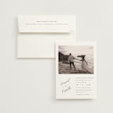 "Scripted Elegance" - Wedding Invitations in Linen by Ana de Sousa - Invitation with Envelope