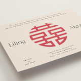 "Happy in Love" - Wedding Invitations in Cream by Inkblot Design - Detail