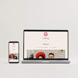 "Happy in Love" - Wedding Invitations in Cream by Inkblot Design - FREE Wedding Website