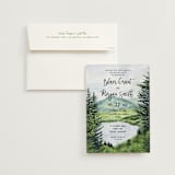 "Into the Woods" - Wedding Invitations in Forest by Elly - Invitation with Envelope