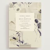 "Linen and Cloth" - Wedding Invitations in Almond by Peony Rose Design - Front