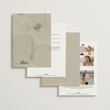 "Linen and Cloth" - Wedding Invitations in Almond by Peony Rose Design - Back of Card Options