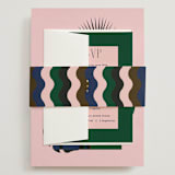 "modern tropics" - Wedding Invitations in Blush by Baumbirdy - Assembled with Belly Band
