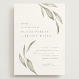 "Whispered Leaves" - Wedding Invitations in Leaf by Kristie Kern - Front