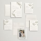 "Whispered Leaves" - Wedding Invitations in Leaf by Kristie Kern - Invitation Suite