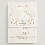 "spring draped garland" - Wedding Invitations in Dusty Rose by Phrosné Barwood - Assembled with Belly Band