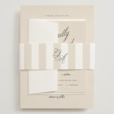 "Modern Romance" - Wedding Invitations in Almond by Eric Clegg - Assembled with Belly Band