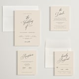 "Modern Romance" - Wedding Invitations in Almond by Eric Clegg - Invitation Suite