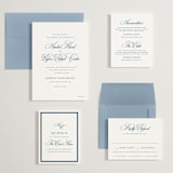 "Hilton" - Wedding Invitations in Ocean by Kelly Schmidt - Invitation Suite
