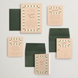 "Boardwalk" - Wedding Invitations in Peach by Baumbirdy - Invitation Suite