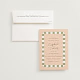 "Boardwalk" - Wedding Invitations in Peach by Baumbirdy - Invitation with Envelope