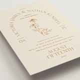 "Floral Type Arch" - Wedding Invitations in Cream by Baumbirdy - Detail
