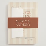"Ambrosial" - Wedding Invitations in Butter by Pixel and Hank - Assembled with Belly Band