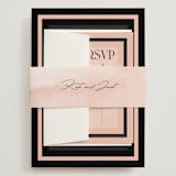 "Elance" - Wedding Invitations in Onyx by Eric Clegg - Assembled with Belly Band