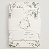 "Enchanted Evening" - Wedding Invitations in Lavender by Design Lotus - Assembled with Belly Band