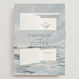 "Water's Edge" - Wedding Invitations in Cloud by Nicoletta Savod - Assembled with Belly Band