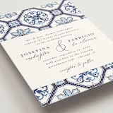 "watercolor azulejo" - Wedding Invitations in Azure by Anastasia Makarova - Detail