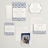 "watercolor azulejo" - Wedding Invitations in Azure by Anastasia Makarova - Invitation Suite
