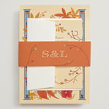 "Fall in Love" - Wedding Invitations in Autumn by Morgan Ramberg - Assembled with Belly Band