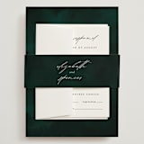 "emerald" - Wedding Invitations in Emerald by Andrea Cernin - Assembled with Belly Band