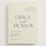 "Commonwealth" - Wedding Invitations in Ecru by That Girl Press - Front