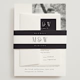 "Wedding Editorial" - Wedding Invitations in Tuxedo by Ana de Sousa - Assembled with Belly Band