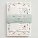 "Delicate Garden" - Wedding Invitations in Wildflower by Ashley DeMeyere - Assembled with Belly Band