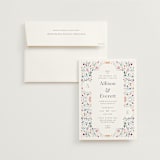 "Delicate Garden" - Wedding Invitations in Wildflower by Ashley DeMeyere - Invitation with Envelope