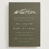 "into the mountains" - Wedding Invitations in Olive by Helen Halik - Front