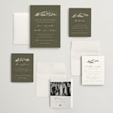 "into the mountains" - Wedding Invitations in Olive by Helen Halik - Invitation Suite