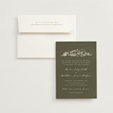 "into the mountains" - Wedding Invitations in Olive by Helen Halik - Invitation with Envelope
