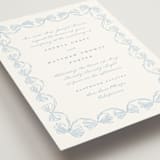 "Bow Frame" - Wedding Invitations in Lagoon by Leah Bisch - Detail