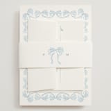"Bow Frame" - Wedding Invitations in Lagoon by Leah Bisch - Assembled with Belly Band