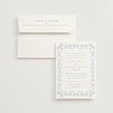 "Bow Frame" - Wedding Invitations in Lagoon by Leah Bisch - Invitation with Envelope