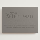 "The Ultimate After Party" - Wedding Invitations in Fog by Becky Nimoy - Front