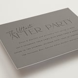 "The Ultimate After Party" - Wedding Invitations in Fog by Becky Nimoy - Detail