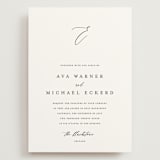 "Delicate" - Wedding Invitations in Obsidian by Jennifer Postorino - Front