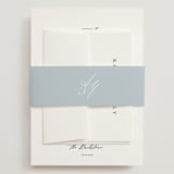 "Delicate" - Wedding Invitations in Obsidian by Jennifer Postorino - Assembled with Belly Band