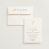 "Delicate" - Wedding Invitations in Obsidian by Jennifer Postorino - Invitation with Envelope
